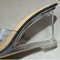 thumbnail image 6 of Womens Shoes 8CM Wedge Heel Slippers Transparent Sexy Crystal Bow Clear Heels LFD-1098-115, 6 of 7