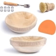 thumbnail image 1 of Bread Proofing Basket Set (Round) -  Bread Proofing Baskets, Proofing Baskets for Sourdough - Bread Making Kit - Baker Gift -  Baking Tools and Supplies, 1 of 6