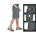 thumbnail image 3 of Little Donkey Andy Men's Hiking Cargo Shorts with 9 Pockets Lightweight Water-resistant Quick Dry Golf Travel Shorts Gray M, 3 of 6