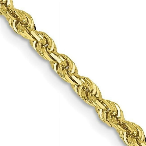 10K Yellow Gold 3 mm Diamond-Cut Quadruple 26 in. Rope Chain