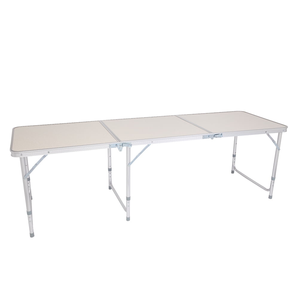 Aluminum Alloy Folding Table White, 180x60x70cm