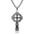 thumbnail image 4 of Domineering New Arrival Titanium Steel Celtic Titanium Steel Necklace Cross Pendant European and American Style Cross for Men, 4 of 5