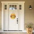 thumbnail image 2 of Eveokoki 11" Stay Spooky Hanging Sign for Front Door， Round Wooden Wreath for Home Wall Decor Halloween Day Festival Decoration Outdoor Indoor, 2 of 5