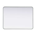 thumbnail image 5 of Elegant Decor Contour Metal Rectangle Mirror 30x40 in Silver, 5 of 9