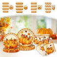 thumbnail image 7 of 24 Pcs Fall Decorations Paper Plates,7.09 Inch Pumpkin Themed Disposable Tableware | Thanksgiving Round Paper Plates for Autumn Party Tableware Decorations Supplies, 7 of 7