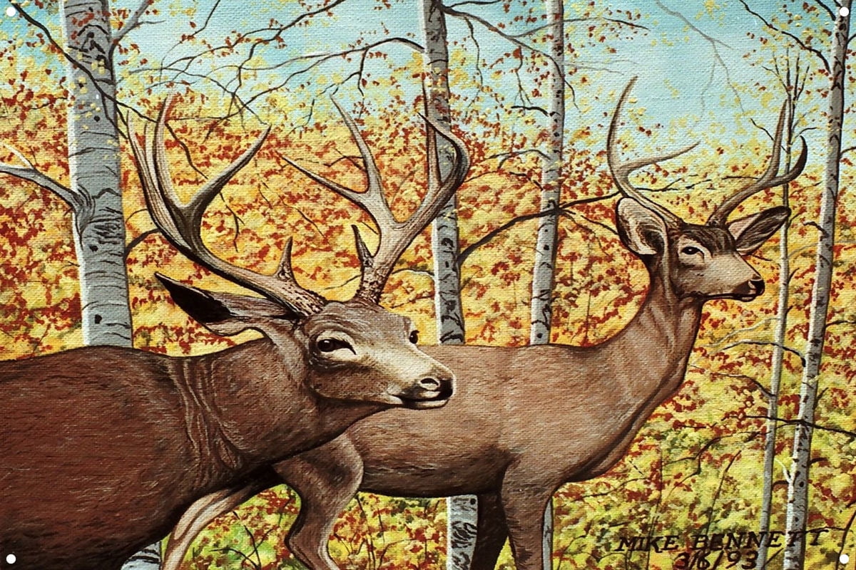 mule deer metal art