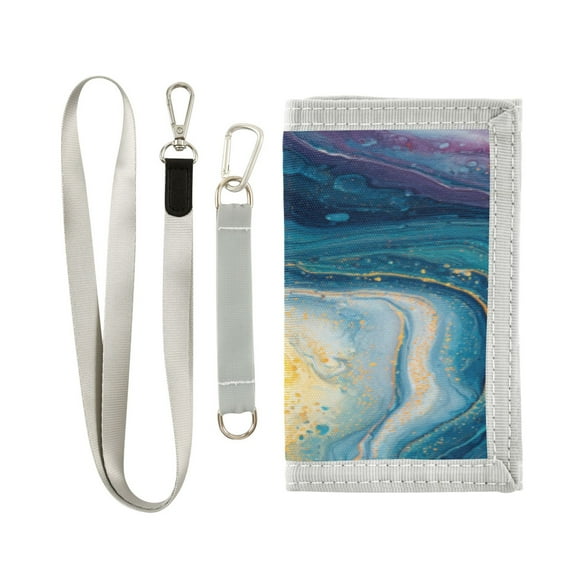 Novelty Wallets Foldable Novelty Wallets Prefect Gifts for Every Scene Rainbow-colored Sinuous Marble