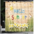 thumbnail image 4 of Ambesonne Lifestyle Shower Curtain, Flower Starfish Shell, 69"Wx84"L, Sand Brown Green, 4 of 5