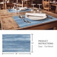 thumbnail image 3 of Placemats Set of 6, Blue Woven Placemat, Linen Place Mats for Kitchen/Dining Tables, Vintage Modern Abstract Art Ombre Washable Table Mats for Party, 3 of 8