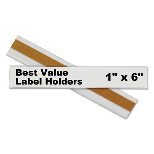 Self-Adhesive Label Holders, Top Load, 1 x 6, Clear, 50/Pack Self-Adhesive Label Holders, Top Load, 1 x 6, Clear, 50/Pack