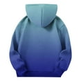 thumbnail image 4 of Thetops Big Girls 11T Blue Ombré Hoodie - Stretchy, Durable, Machine Washable with Kangaroo Pocket, All-Season for Daily & School Wear, 4 of 9