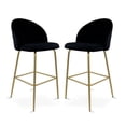 thumbnail image 1 of Sillas Altas Mirel Zurich Para Barra de Cocina Banco Desayunador Tapizado 2 Piezas Negro, 1 of 6