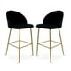 thumbnail image 1 of Sillas Altas Mirel Zurich Para Barra de Cocina Banco Desayunador Tapizado 2 Piezas Negro, 1 of 6
