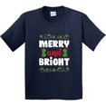 thumbnail image 3 of Inktastic Merry and Bright Youth T-Shirt, 3 of 5