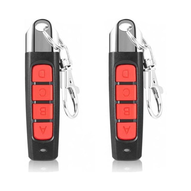 braveheart 2 Pcs Télécommande de Porte de Garage Portable de Remplacement Programmable Ouvre-Gate Accessoires Rouge