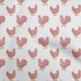 thumbnail image 1 of oneOone Viscose Chiffon Pink Fabric Rooster Cock Sewing Material Print Fabric By The Yard 42 Inch Wide, 1 of 4