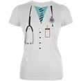 thumbnail image 1 of Doctor Costume White Juniors Soft T-Shirt, 1 of 1
