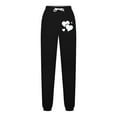 thumbnail image 4 of miqiqism Clearance Womens Valentines Pant Casual High Waisted Sweatpants Cute Heart Trousers Trendy Drawstring Pants Athletic Lightweight Soft Outfits,01_Black,Large, 4 of 4