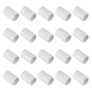 Uxcell 3/4" PVC Pipe Fitting Coupling Adapter 20 Pack Straight Pipe Slip Socket Connector