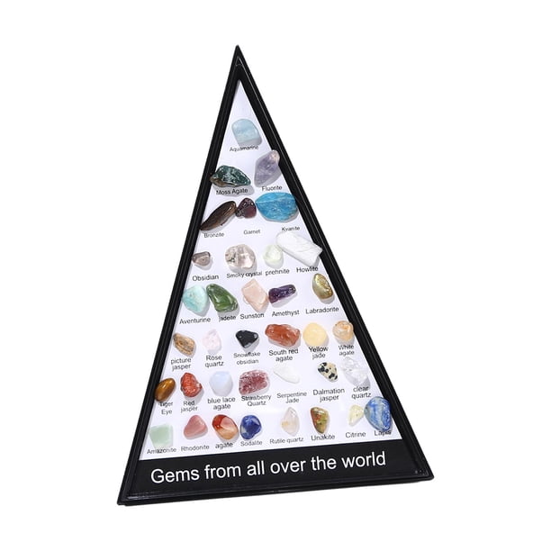 36 Piezas Colección Rock And Mineral Novedad Para Adultos Ni?as Ni?os Blanco Sunnimix geología para niños