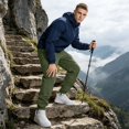 thumbnail image 2 of Mens Cargo Pants Casual Lightweight Elastic Waist Joggers Drawstring Baggy Comfy Workout Hiking Pants Multi Pockets Army Green XL, 2 of 9