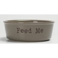 thumbnail image 4 of Vibrant Life Ceramic Feed Me Pet Bowl, Gray, Large, 4 of 4