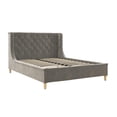 thumbnail image 6 of Max & Finn Ambrosia Kids' Full Upholstered Bed, Gray Velvet, 6 of 18