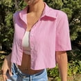 thumbnail image 6 of Women's Short Sleeve Button Down Shirt With Bow Back Detail Casual Summer Tops Fall for Women Short Sleeve Long Tops for Women Tops for Women Dressy Womens Summer T Shirts Long Sleeve Shirt Women Cut, 6 of 8