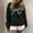#145-Black, variant on Craaazy Fall Sweatshirts for Women Trendy Cute Bow Sweatshirt Long Sleeve Hoodless Shirts Casual Loose Crewneck Pullover Tops Womens Shirts