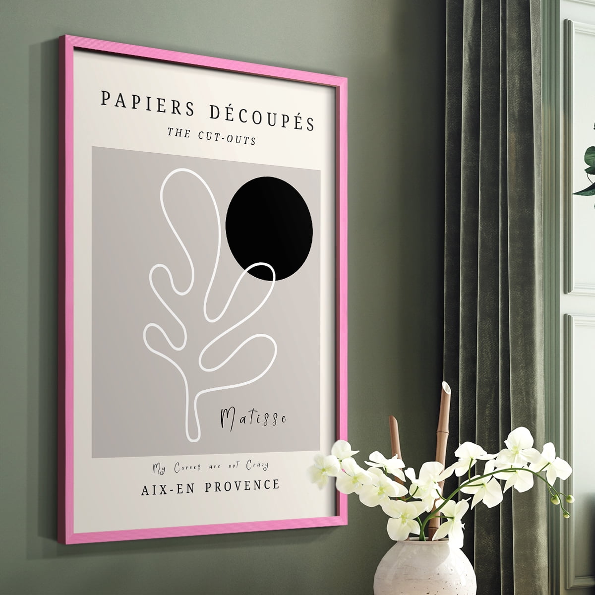 Matisse CCCLXXIII in Pink Solid Wood 8 x 10 Framed Print