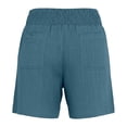 thumbnail image 6 of KHONTS Linen Shorts for Women Casual Summer High Waist Wide Leg Beach Vacation Shorts with Pockets Green XL, 6 of 6
