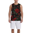 thumbnail image 6 of Rocae Roses for Men's Basketball Jersey Lightweight and Breathable Athletic Tank Top,Quick-Drying Sports Jersey Large, 6 of 9