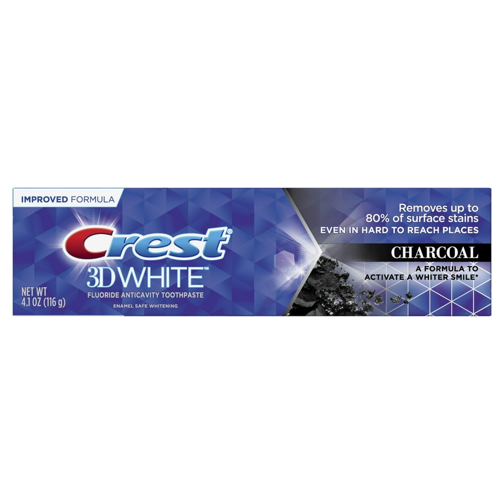 Crest 3D White, Charcoal Whitening Toothpaste, 4.1 oz