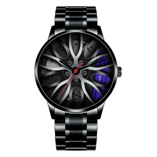 Man Fashion Watch Clock Stainless Steel Casual Dress Wrist Crystal Jewelry