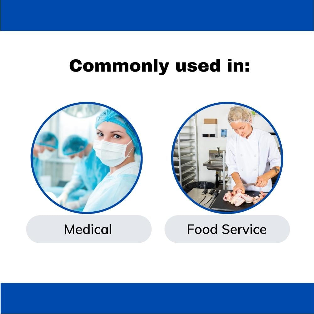 Disposable Bouffant Hair Nets - 28 Inch Polypropylene Head Covers, Pack Of 2000 For Food Service & Medical