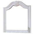 thumbnail image 1 of Benzara BM252502 Miroir avec Cadre Festonné & Sculpture Florale Ornée&44; Blanc, 1 of 1