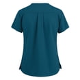 thumbnail image 4 of Hearthz Women Scrub Tops V Neck Short Sleeve Nurses Working Uniforms with Pocket Blue Scrub Tops for Women, 4 of 5
