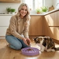thumbnail image 7 of Dog Silicone Food Bowl Slow Feeder Pet Meal Basin with Non-Slip Suction Base for Mess-Free Feeding Experience, Purple, 7 of 7