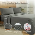 thumbnail image 4 of California Design Den - Luxury Sheets Bed 100% Cotton, 600 Thread Count, Deep Pocket, Snug Fit, Soft & Crisp Best Bedsheet Set with Sateen Weave, 4 of 5