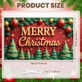 thumbnail image 2 of Red Background Merry Christmas Banner Gold Lettering Christmas Backdrop Pine Tree Design Snowflake Decor Festive Banner for Christmas Party Home Decoration Holiday Gathering, 2 of 9