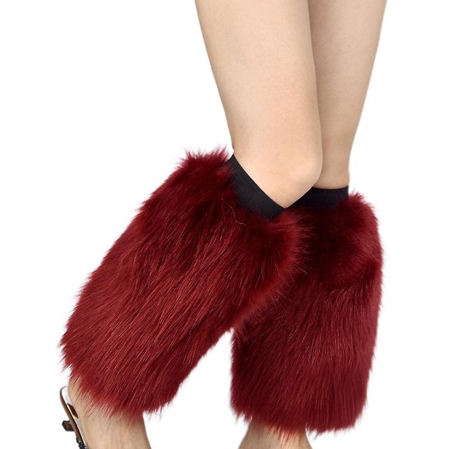 Calcetines de invierno para mujer, Color sólido, piel sintética, calentadores de piernas, Hipster, cálidos, ropa de fiesta