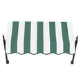 thumbnail image 2 of Awntech 4.375 ft New Orleans Fixed Awning Acrylic Fabric, Forest/White Stripe, 2 of 2