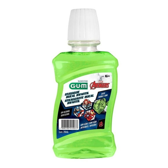 Enjuague bucal GUM Avengers infantil sabor bubble gum 250 ml