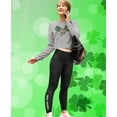 thumbnail image 2 of St Patricks Day Women Leggings Irish Luck'n Legs Tights Leggings X-Large Black, 2 of 6