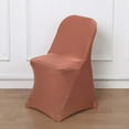 thumbnail image 2 of Efavormart Stretchy Spandex Fitted Folding Chair Cover Dinning Event Slipcover For Wedding Party Banquet Catering - Terracotta, 2 of 10