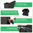 thumbnail image 5 of Gymax Outdoor PVC Privacy Panels 2-Pack Picket Fence W/ 3 Cuspidal Foot Stakes Black, 5 of 10