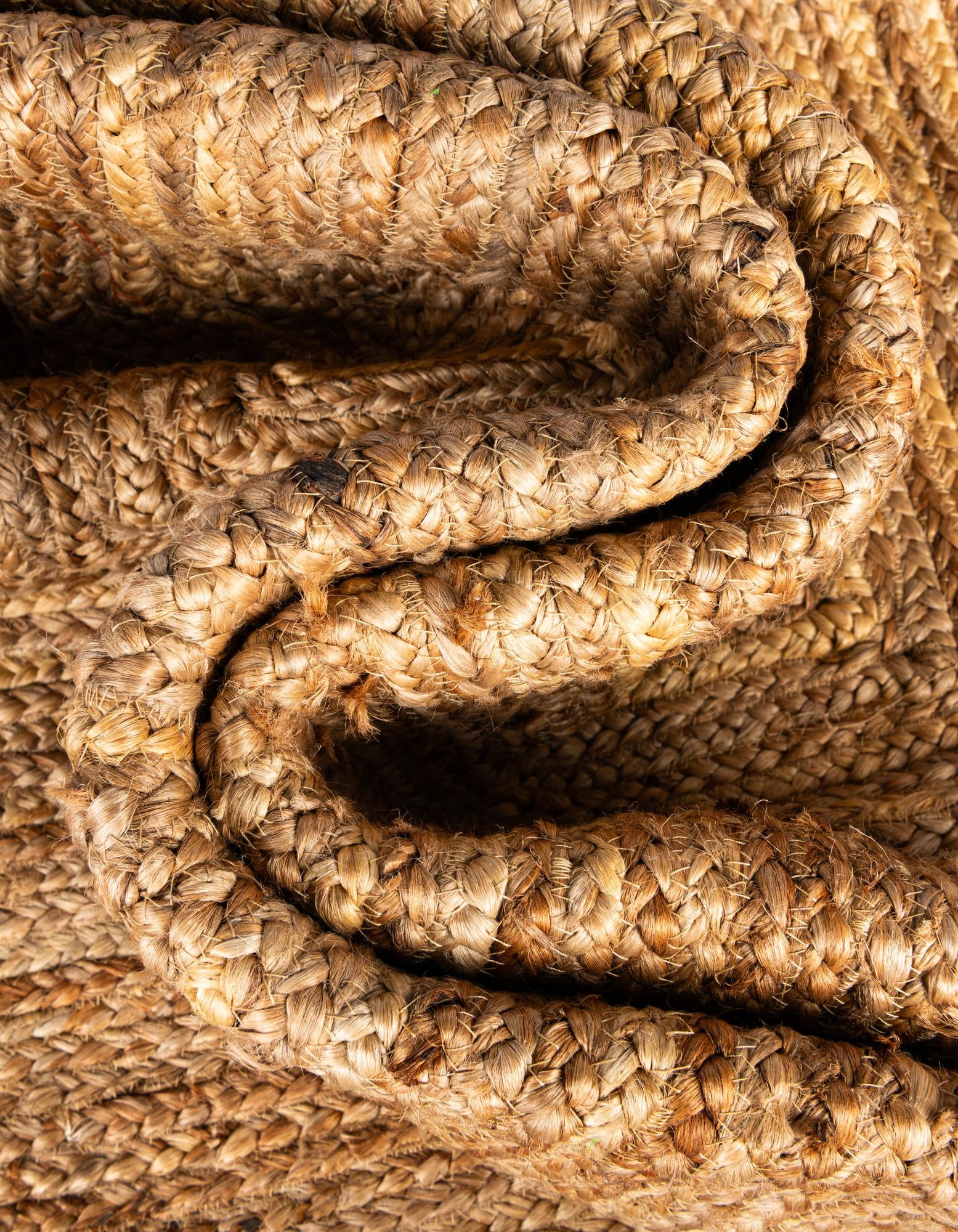 Unique Loom Braided Jute Collection Area Rug - Manipur (2' x 3' 1" Rectangle Natural/Blue)