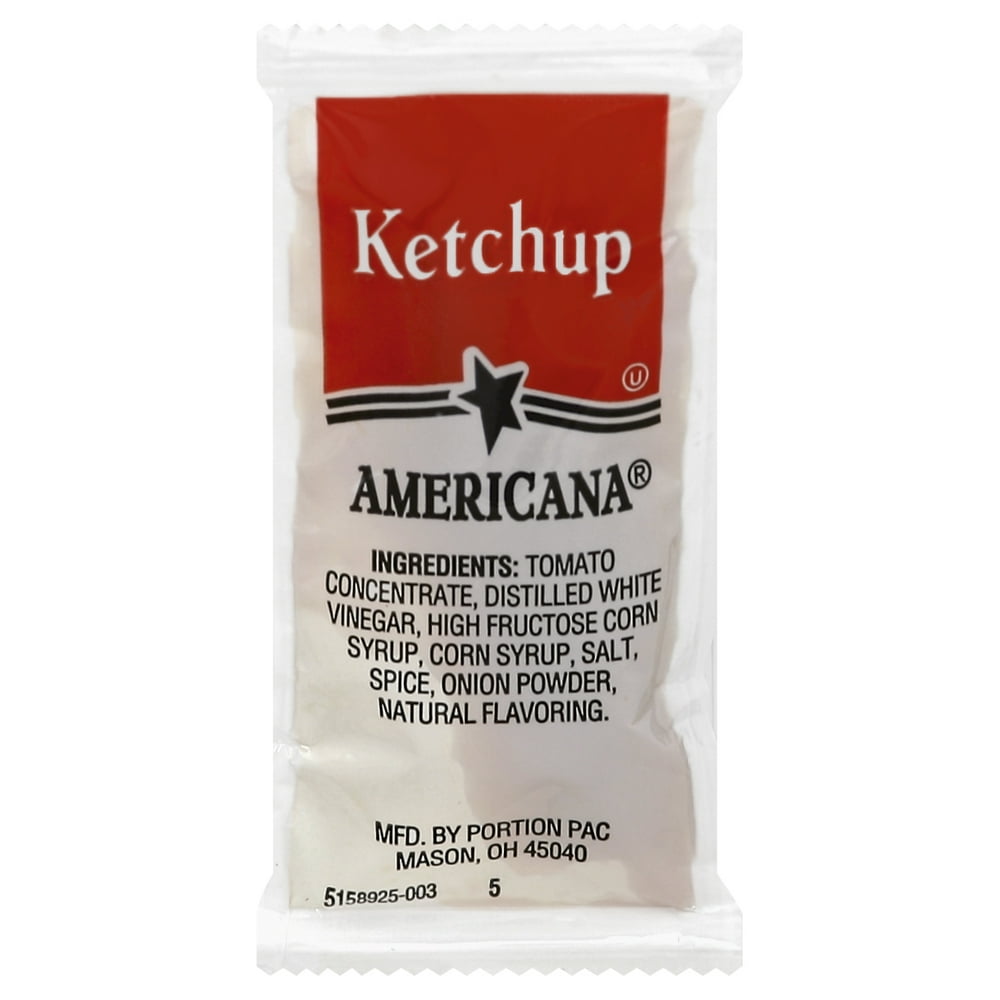 1000 PACKS Ketchup Poly Pc Pouch