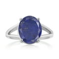 thumbnail image 2 of Gem Stone King 925 Sterling Silver Blue Lapis Ring for Women (4.00 Cttw, Gemstone Birthstone, Oval 12X10MM, Available in Size 5,6,7,8,9), 2 of 5