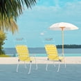 thumbnail image 5 of Zimtown Patio Lawn Chair Set, 2 Pack Outdoor Beach Chair Portable Camping Chair Yellow, 5 of 7